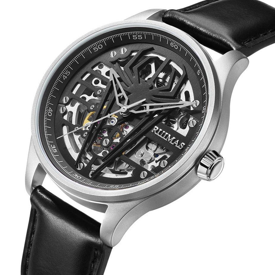 Arachnid Riimas Leather sports mechanical watch