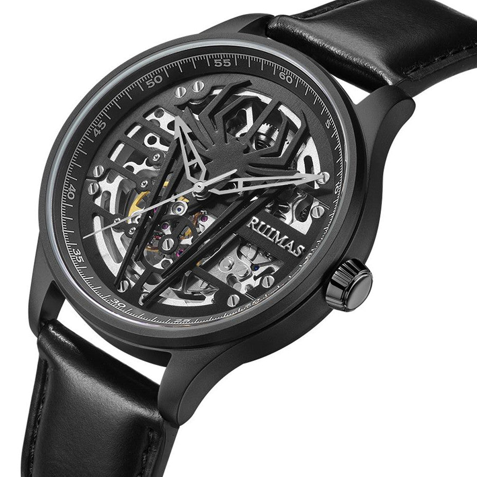 Arachnid Riimas Leather sports mechanical watch