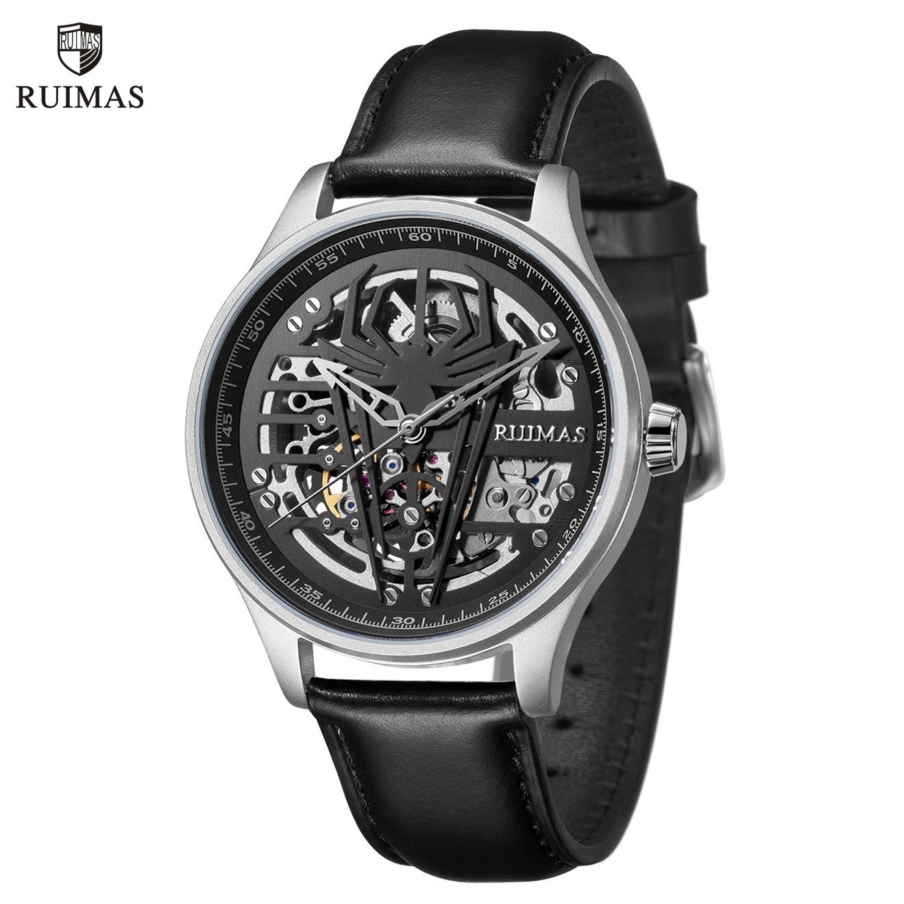 Arachnid Riimas Leather sports mechanical watch