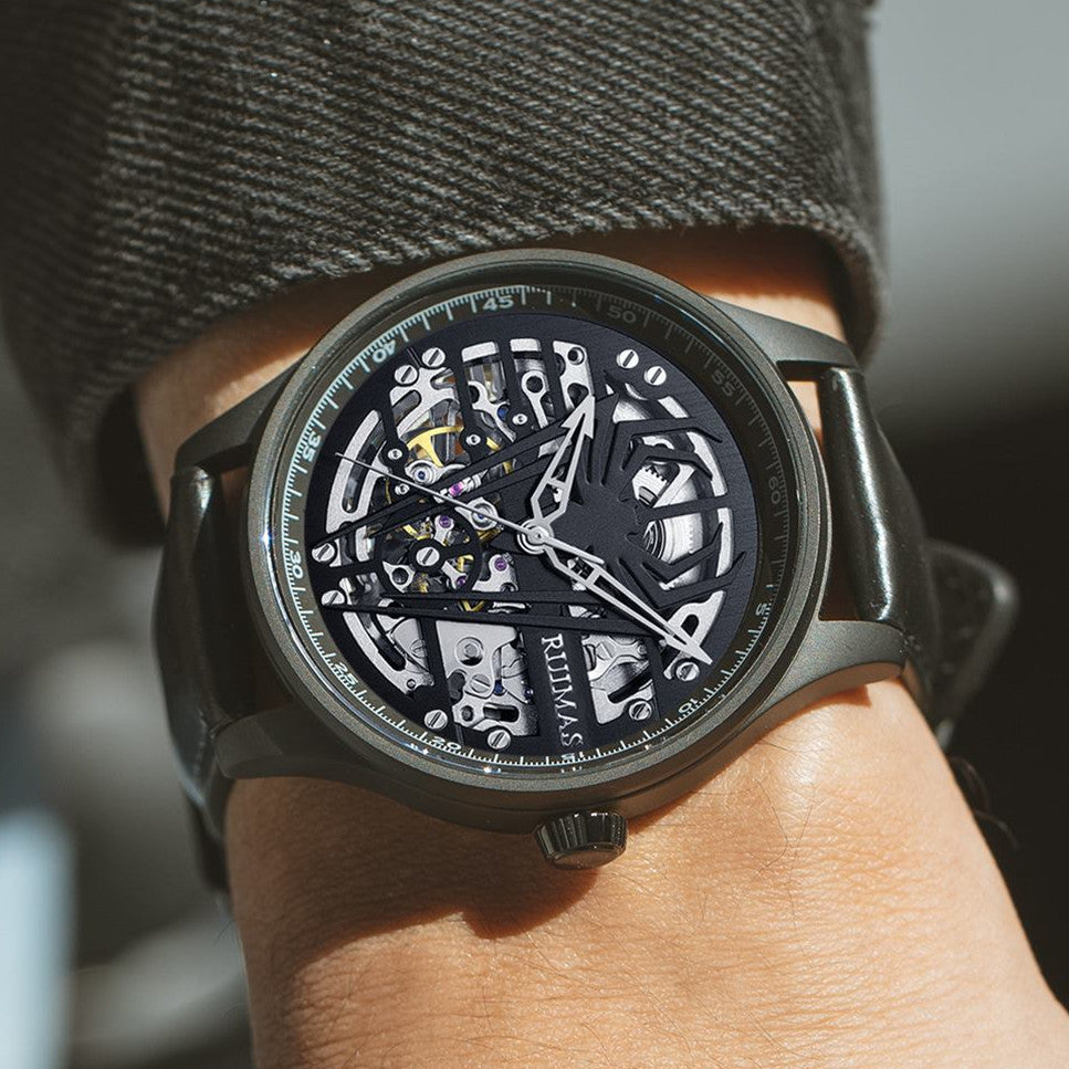 Arachnid Riimas Leather sports mechanical watch